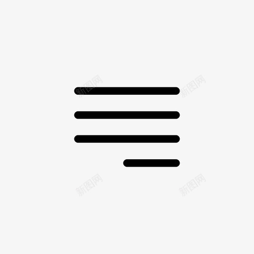 右对齐调整对齐图标svg_新图网 https://ixintu.com 右对齐 对齐 排版 格式 段落 设计 调整