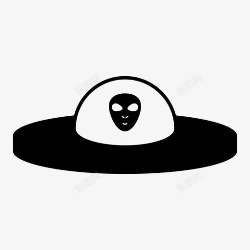 飞碟外星人飞碟太空船图标svg_新图网 https://ixintu.com 天文学 太空船 飞碟 飞碟外星人