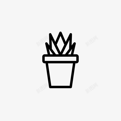 植物花园盆栽图标svg_新图网 https://ixintu.com 植物 灌木 盆栽 花园 花园01