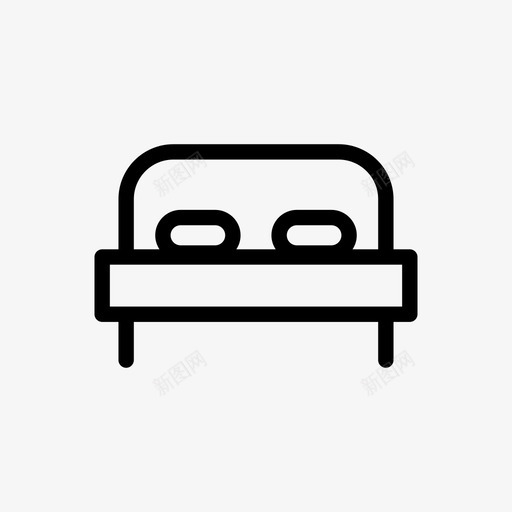 大号床卧室床垫图标svg_新图网 https://ixintu.com 卧室 大号床 床垫 睡眠 短住公寓
