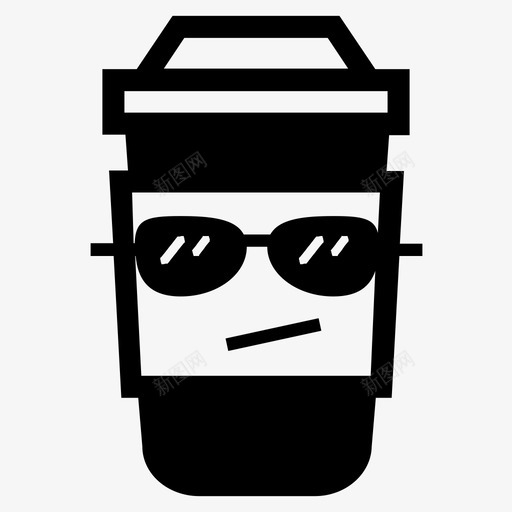 酷外卖咖啡杯卡布奇诺纸图标svg_新图网 https://ixintu.com 卡布奇诺 墨镜 太阳镜 星巴克 纸 酷外卖咖啡杯