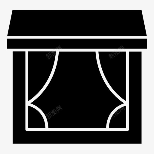 商店建筑物陈列室图标svg_新图网 https://ixintu.com 商店 建筑物 陈列室