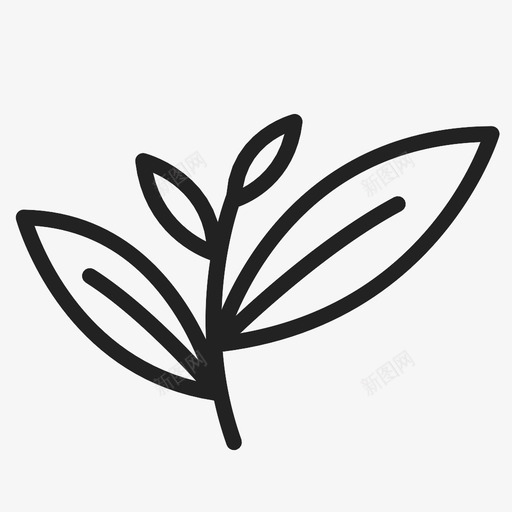 枝装饰植物图标svg_新图网 https://ixintu.com 叶 枝 植物 装饰