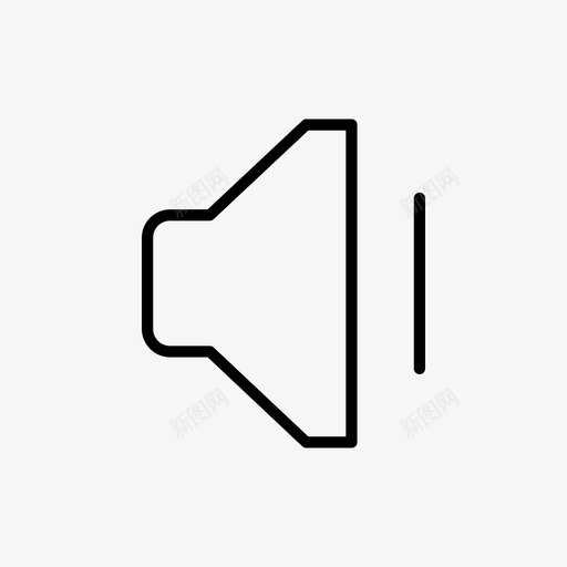 音量低声音扬声器图标svg_新图网 https://ixintu.com 声音 扬声器 面板 音量低