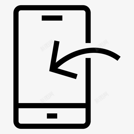 手机iphone接收图标svg_新图网 https://ixintu.com iphone 手机 手机功能线 接收 智能手机