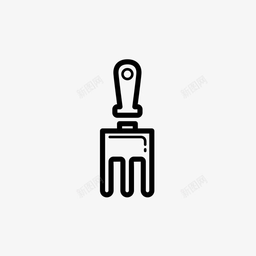 手耙园艺工具花园03图标svg_新图网 https://ixintu.com 园艺工具 手耙 花园03