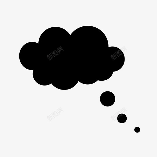 思维泡泡聊天云图标svg_新图网 https://ixintu.com 云 信息 对话 思维泡泡 聊天 语音泡泡