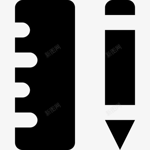 绘图几何工具铅笔图标svg_新图网 https://ixintu.com 几何工具 学校和教育字形图标 尺子 比例尺 绘图 铅笔