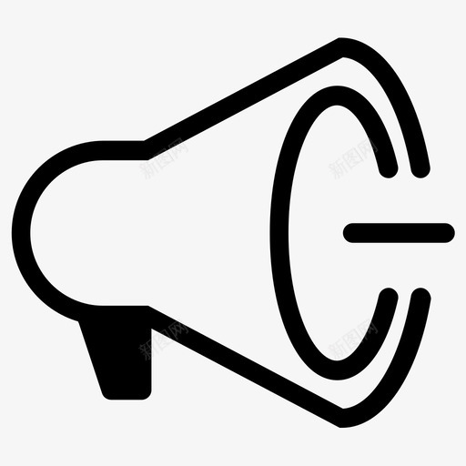 小音量最小化音量减号图标svg_新图网 https://ixintu.com 减号 小音量 扬声器 最小化音量