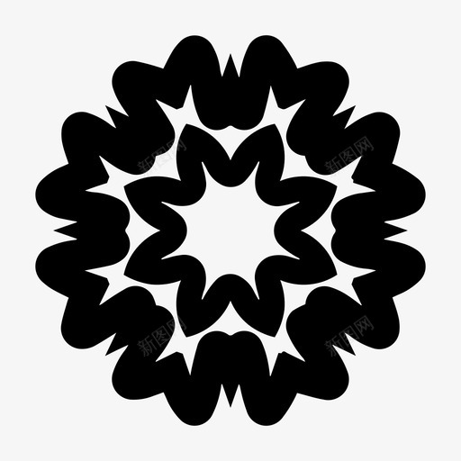 抽象的花装饰象征图标svg_新图网 https://ixintu.com 抽象的花 装饰 象征