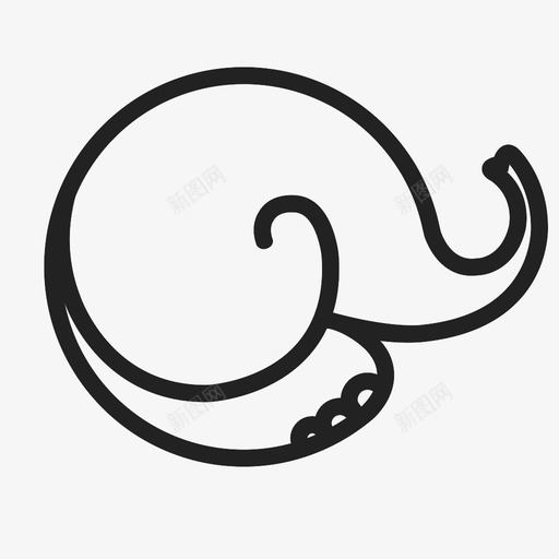 线性小象svg_新图网 https://ixintu.com 线性小象