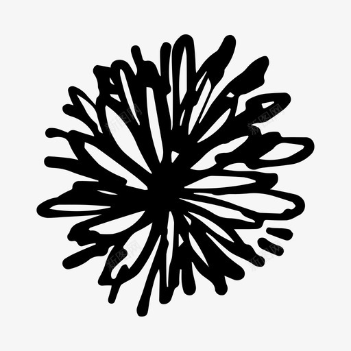 花抽象圆珠笔图标svg_新图网 https://ixintu.com 圆珠笔 抽象 涂鸦 自然 花