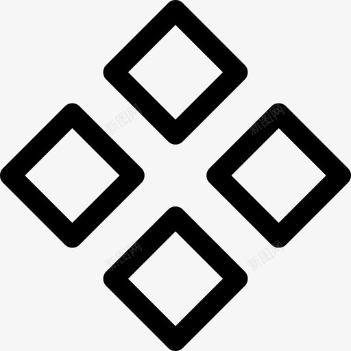 菱形钻石风筝图标svg_新图网 https://ixintu.com 几何形状 四边形 平行四边形 菱形 装饰品 钻石 风筝