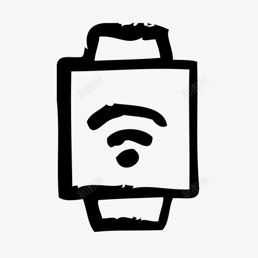 智能手表设备电子产品图标svg_新图网 https://ixintu.com 小工具 智能手表 电子产品 硬件 草图 设备