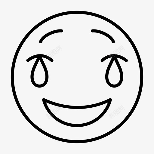 哭表情脸图标svg_新图网 https://ixintu.com 伤心 哭 流泪 笑 脸 表情