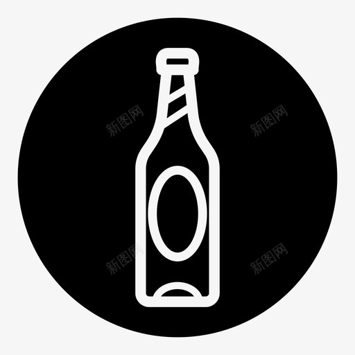 瓶子酒饮料图标svg_新图网 https://ixintu.com 瓶子 苏打水 酒 饮料