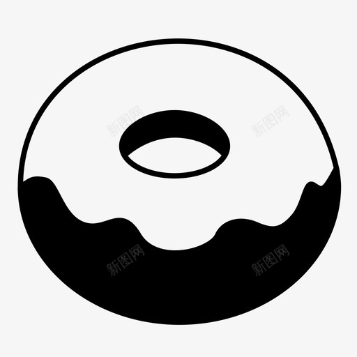甜甜圈面包房上釉图标svg_新图网 https://ixintu.com 上釉 甜甜圈 面包房