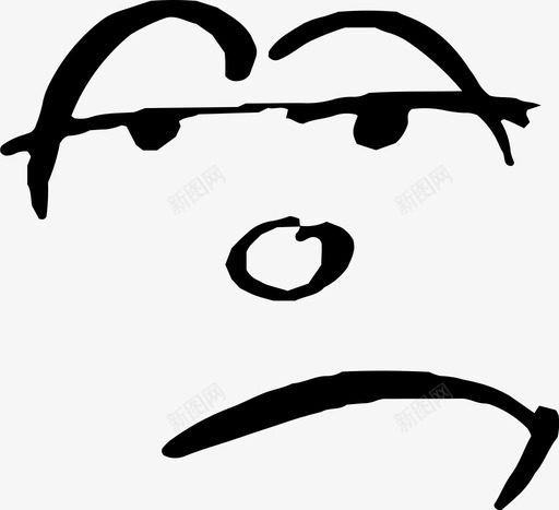 无动于衷无聊卡通图标svg_新图网 https://ixintu.com 不开心 卡通 无动于衷 无聊 男人 脸 脸表情涂鸦