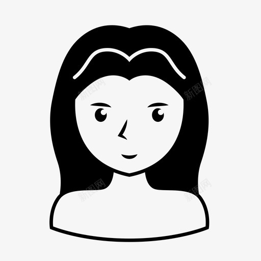 女性头像个人资料图标svg_新图网 https://ixintu.com 个人资料 头像 女性 用户