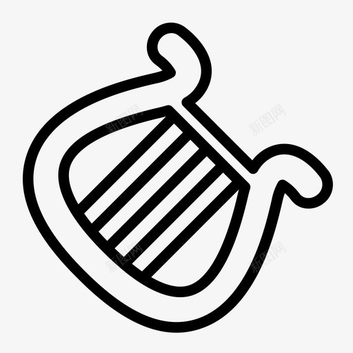 竖琴乐器游戏图标svg_新图网 https://ixintu.com 乐器 游戏图标 竖琴