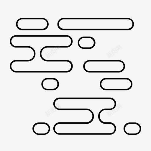 云图案形状图标svg_新图网 https://ixintu.com 云 图案 天气 形状