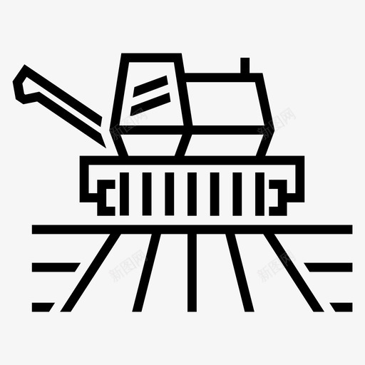 谷物收获农业田地图标svg_新图网 https://ixintu.com 农业 农业i 收割机 机器 田地 谷物收获