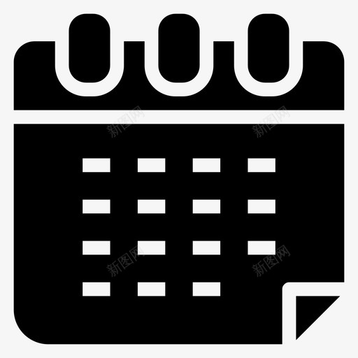 日期日历日图标svg_新图网 https://ixintu.com 事件 教育字形图标第一卷 日 日历 日期 日记 时间