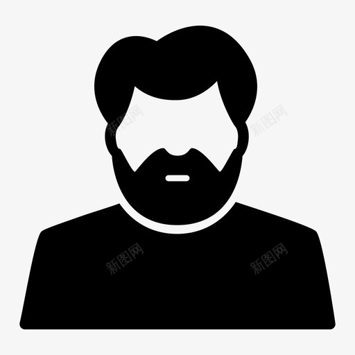 胡子男人大胡子男人倒钩图标svg_新图网 https://ixintu.com 人 倒钩 大胡子男人 头发 胡子男人 胡须