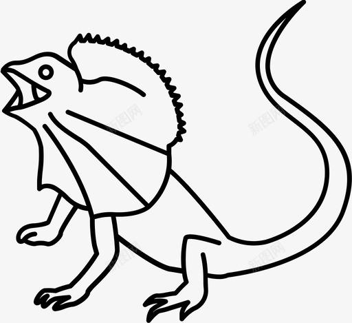 皱颈蜥蜴皱缩颈蜥蜴动物图标svg_新图网 https://ixintu.com 动物 澳大利亚 爬行动物两栖类概述 皱缩颈蜥蜴 皱颈蜥蜴
