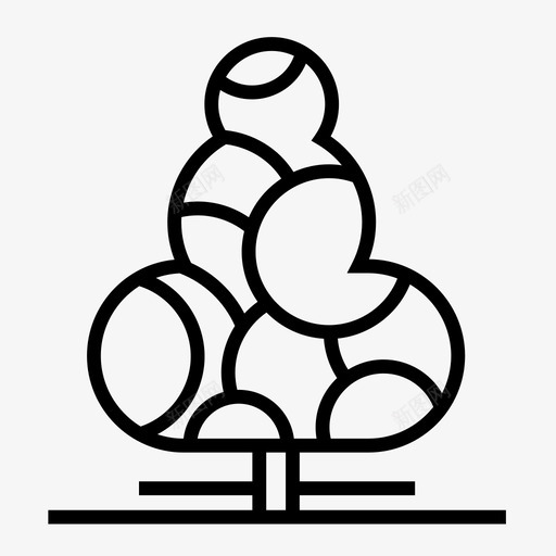 树绿色自然图标svg_新图网 https://ixintu.com 树 树木 植物 绿色 自然