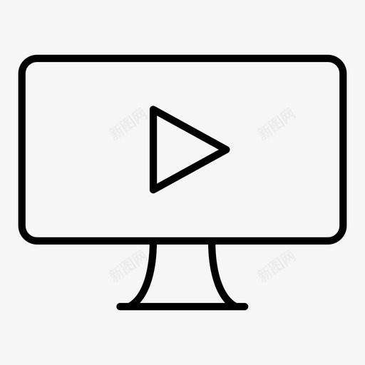 监视器播放器计算机媒体播放器图标svg_新图网 https://ixintu.com 媒体播放器 屏幕 监视器播放器 计算机