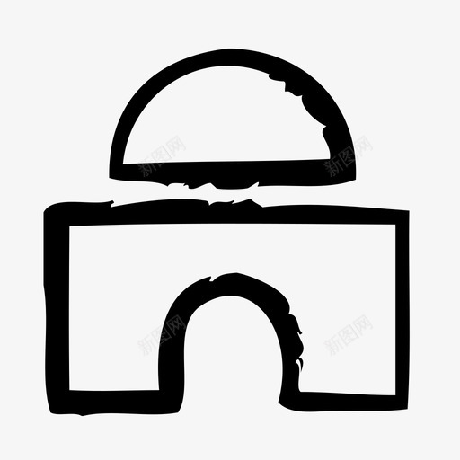 寺庙城市位置图标svg_新图网 https://ixintu.com 位置 地图 城市 城镇 寺庙 草图