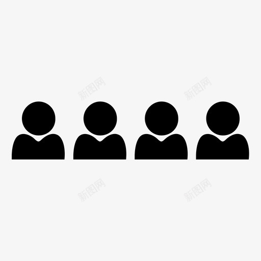 人社区团体图标svg_新图网 https://ixintu.com 人 团体 团队 成员 社区