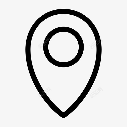 地图图钉位置基础图标svg_新图网 https://ixintu.com 位置 地图图钉 基础