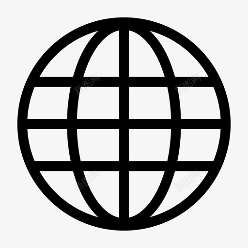 地球互联网球体图标svg_新图网 https://ixintu.com 互联网 地球 环保主义者封闭媒体 球体 网络