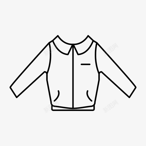 夹克衣服长袖图标svg_新图网 https://ixintu.com 夹克 衣服 衬衫 长袖
