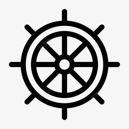 舵手海盗船图标svg_新图网 https://ixintu.com 海军集市 海盗 舵手 舵轮 船