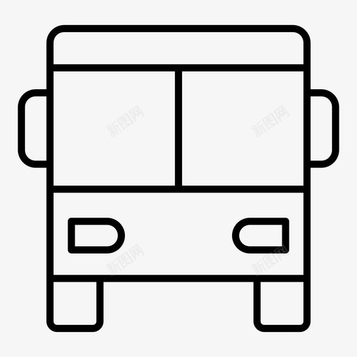 公共汽车前部客车运输工具图标svg_新图网 https://ixintu.com 位置薄 公共汽车前部 客车 车辆 运输工具