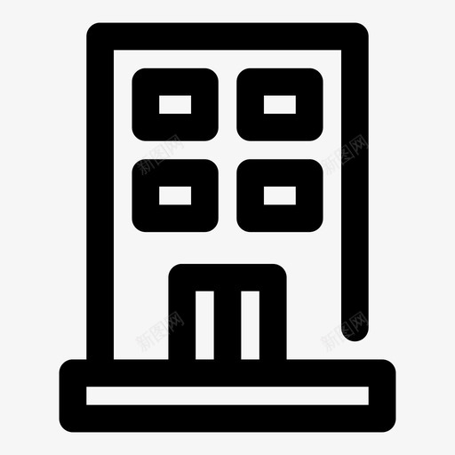 酒店建筑公寓旅馆图标svg_新图网 https://ixintu.com 公寓 场所 房地产 旅馆 豪华酒店 酒店建筑