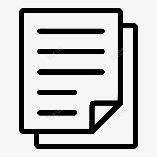 业务文档文件纸张图标svg_新图网 https://ixintu.com 业务文档 业务线 文件 纸张 记录