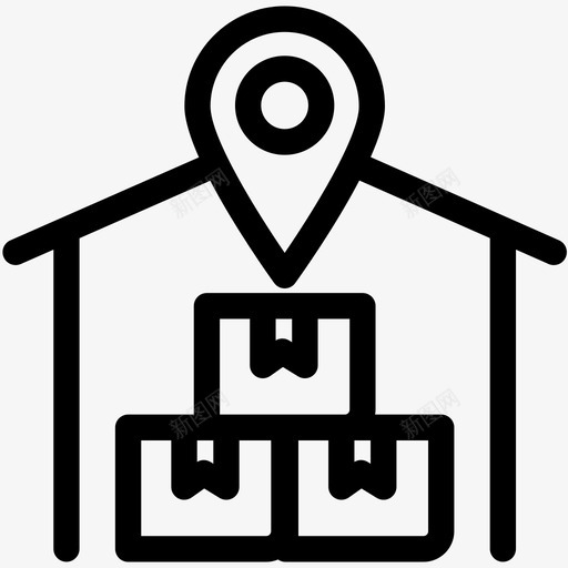 仓库位置运输库存图标svg_新图网 https://ixintu.com 仓储 仓库位置 商务电子商务物流概述 库存 运输