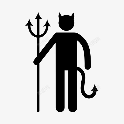 魔鬼恶魔路西法图标svg_新图网 https://ixintu.com 恶魔 撒旦 路西法 魔鬼