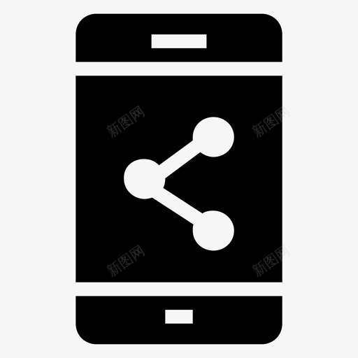 移动手机iphone图标svg_新图网 https://ixintu.com iphone 共享 手机 智能手机 移动 移动功能glyphs