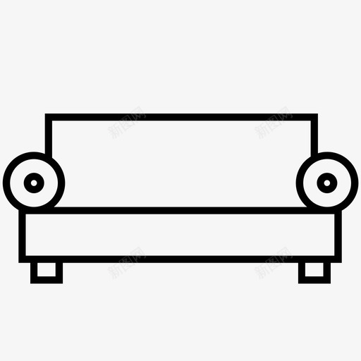 沙发装饰家具图标svg_新图网 https://ixintu.com 家具 家居 沙发 沙发系列 装饰