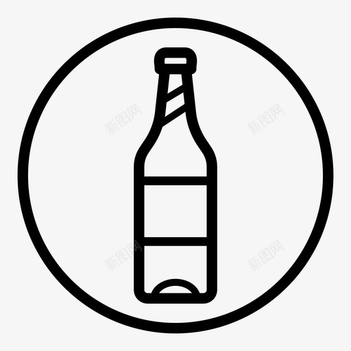 瓶子酒饮料图标svg_新图网 https://ixintu.com 瓶子 苏打水 酒 饮料