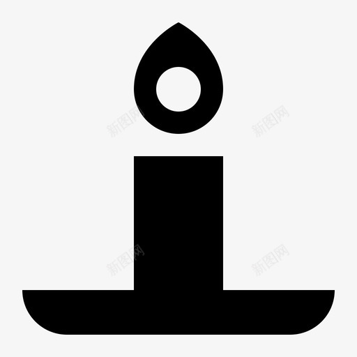 蜡烛燃烧装饰图标svg_新图网 https://ixintu.com 假日实心图标 光 火焰 燃烧 蜡烛 装饰