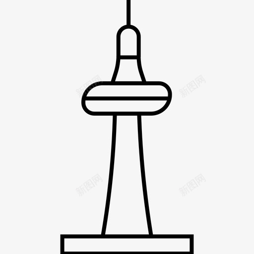 奥克兰建筑地标图标svg_新图网 https://ixintu.com 地标 奥克兰 建筑 旅游 纪念碑 首都世界地标线