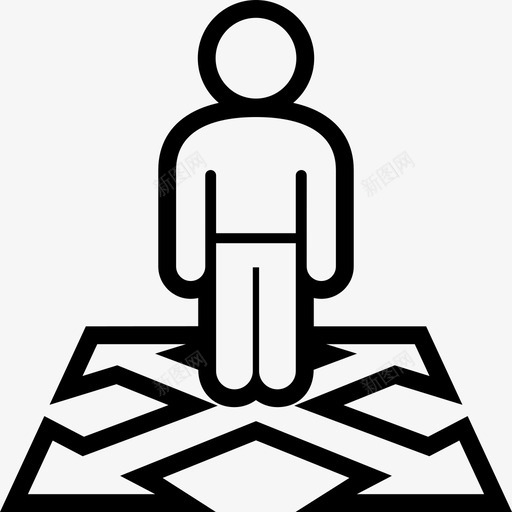 决策选择箭头图标svg_新图网 https://ixintu.com 业务线 人 决策 方向 箭头 选择