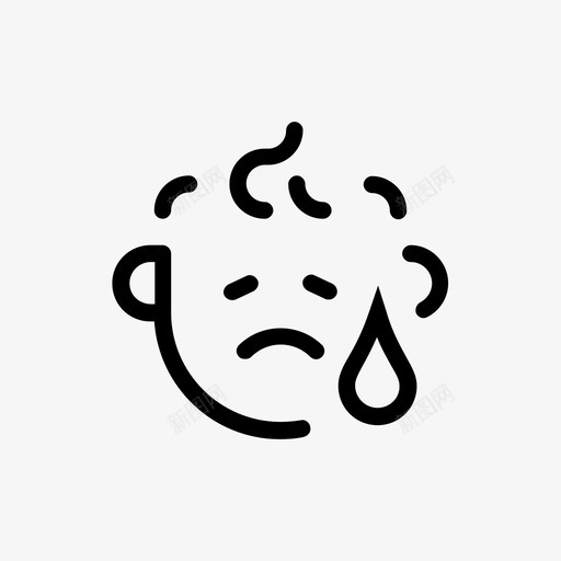 伤心的孩子孩子哭泣图标svg_新图网 https://ixintu.com 伤心的孩子 哭泣 孩子 孩子的养育 眼泪