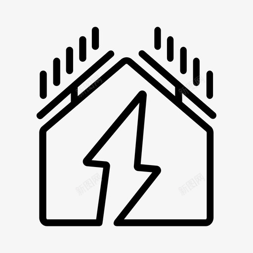 太阳能住宅电力能源图标svg_新图网 https://ixintu.com 住宅 太阳能住宅 电力 能源
